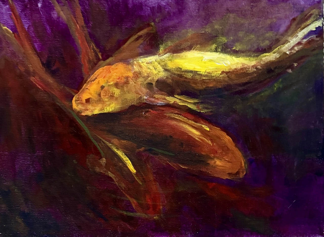 Koi fish by Sylvie Peltier - Esspé